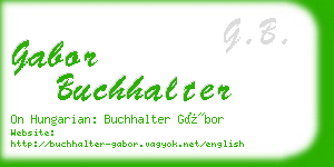 gabor buchhalter business card